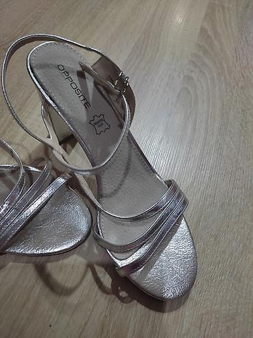 ecco.rs obuca: NOVO!!! Prelepe sandale u srebrnoj boji, broj 40, ug 26 cm, visina — 2