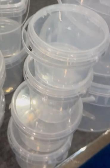 quru süd: Şəffaf plastik vedrə və qapaqlı qablar ALIRAM - Material: yüksək — 3