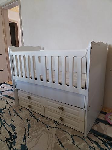 bortik desti: Uşaq beşiyi – ağ rəngli, funksional model - Material: MDP/taxta — 3
