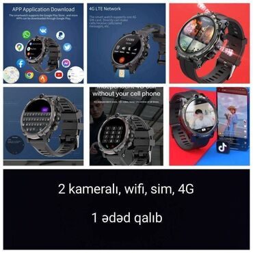 gumus saatlar ve qiymetleri: Yeni, Smart saat, Sim kart