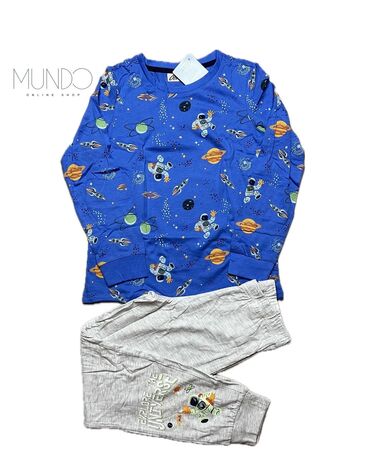пижамы детские: Комплект, цвет - Синий, Новый