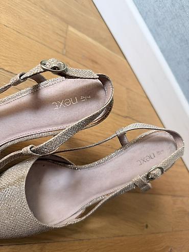 Туфли: Qızılı rəngli Next qadın ayaqqabısı - Model: sivri burunlu, slingback — 3