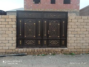 Həyət darvazaları: Yeni Dəmir Həyət darvazası, Mexaniki, Qapı ilə, Kredit yoxdur, Ödənişli quraşdırma, Ödənişli çatdırılma — 17