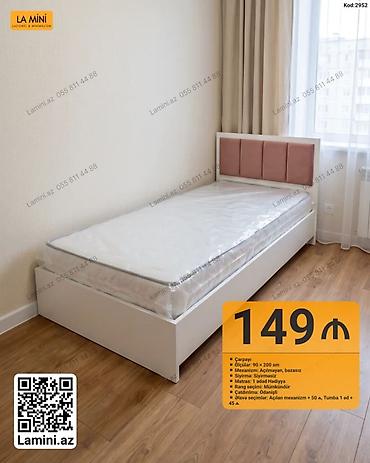 Ev və bağ: Tək nəfərlik çarpayı - Ölçü: 90 × 200 sm - Mexanizm: açılmayan — 1
