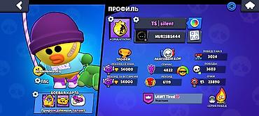 Другие игры и приставки: Аккаунт Brawl Stars Основное: - Ник: TS | silent, тэг профиля — 1