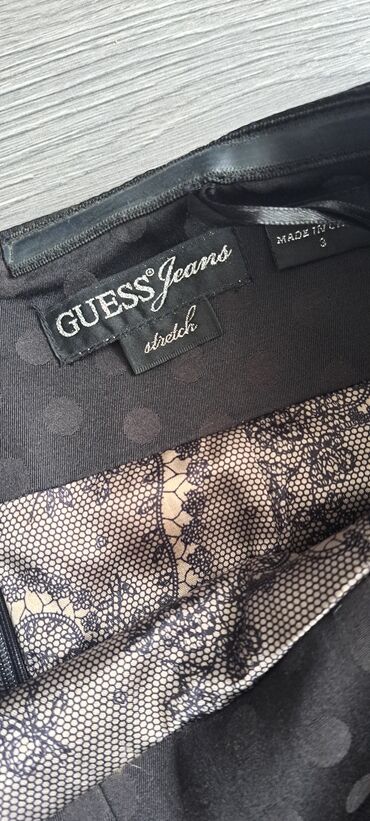 haljina sa čipkom: Guess M (EU 38), color - Black, Without sleeves