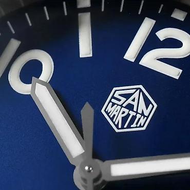 Ručni satovi: San Martin SN0139 - 39mm - Plava Potpuno nov muški sat San Martin — 3