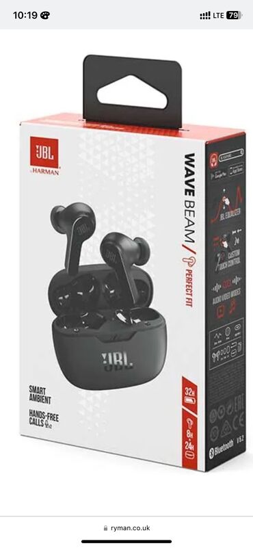 naushniki jbl t210 black: Продаю беспроводные наушники от бренда JBL Wave Beam. Отличная