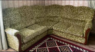 уличный мебель: Угловой диван, цвет - Зеленый, Б/у