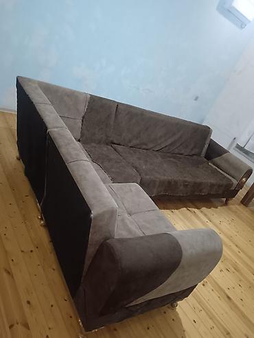 L formalı künc divanı - Dizayn: İki rəngli (tünd və açıq boz) lalafo.az -da L formalı künc divanı - Dizayn: İki rəngli (tünd və açıq boz)