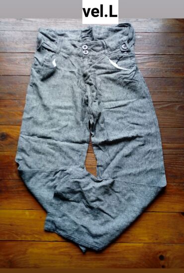 saten pantalone: L (EU 40), Regular rise, Flare