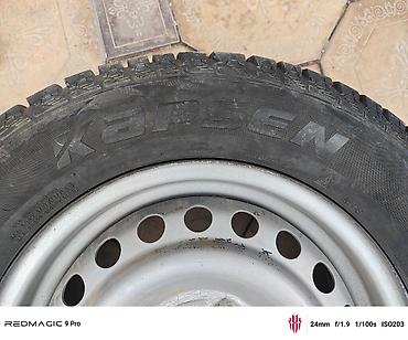 Шиналар жана дисктер: Дөңгөлөктөр монтажда 205 / 65 / R 15, Кыш, Колдонулган, Комплект, Жеңил унаалар, Темир, тешиктери - 5 — 4