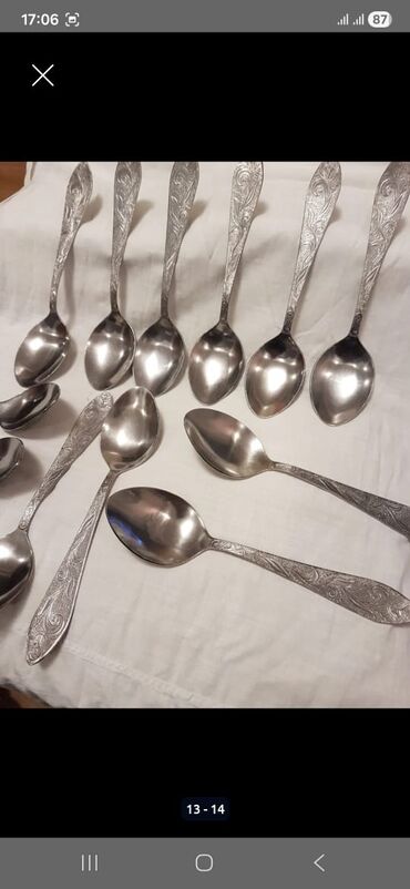 Qaşıqlar: Xörək qaşığı. Nerj. 12 ədəd. Təzə. Rusiya istehsalı. Qiyməti - 45 — 8