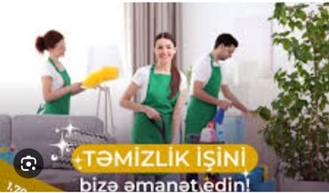 Təmizlik: Təmizlik | Ofislər, Həyətlər, Girişlər | Gündəlik təmizlik, Təmirdən sonra təmizlik, Pəncərələrin, fasadların yuyulması