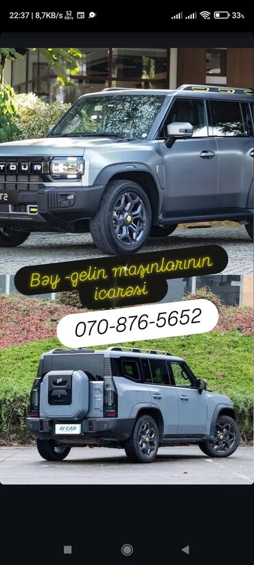 ремонт авто с выездом: Bəy - gəlin maşını - JETOUR T2 2025 MODEL QIYMƏTÌ 150AZN Qiymətə-