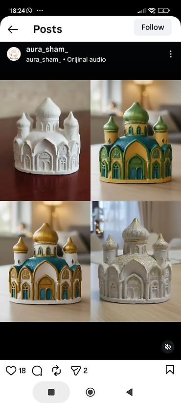 Fiqurlar: Fiqur, Gips, rəng - Ağ — 12