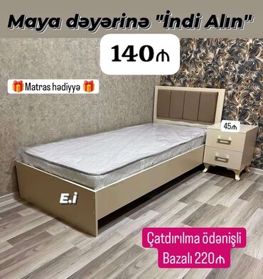 taxt döşekleri: Yeni, Təknəfərlik çarpayı, Matras ilə