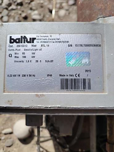 digər alətlər: BALTUR BTL 14 maye yanacaq yandırıcısı (Light oil/dizel) - Model: BTL — 1