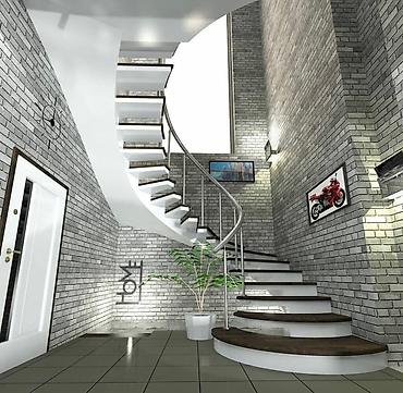 Курулуш жабдуулары: Бетон тепкичи Жеке менчик үй үчүн, Акысыз жеткирүү, Тепкичтин формасы: Бургуланма, Стиль: Лофт — 2
