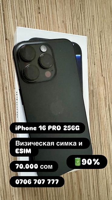 IPhone 16 Pro, 256 ГБ - Поддержка: физическая SIM и eSIM - Емкость