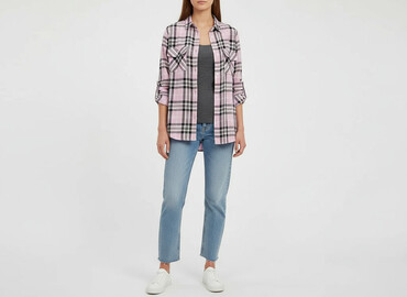 koszule flanelowe lidl: H&M Divided, Сорочка жіноча, розмір S