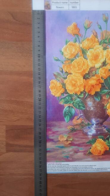 Şəkillər, tablolar: Готовая алмазная мозаика ПИОНЫ. Нужно лишь вставить в рамку. Стразы — 16