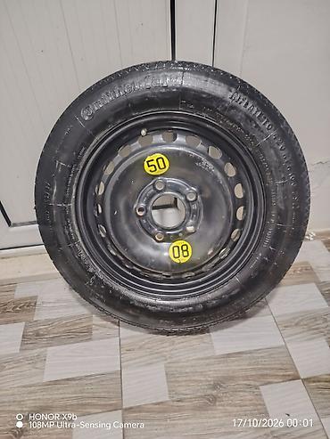 disk teker barter: Zavod BMW E46 nın üzərinde gələn zapas təkər, continental firması, təp — 1