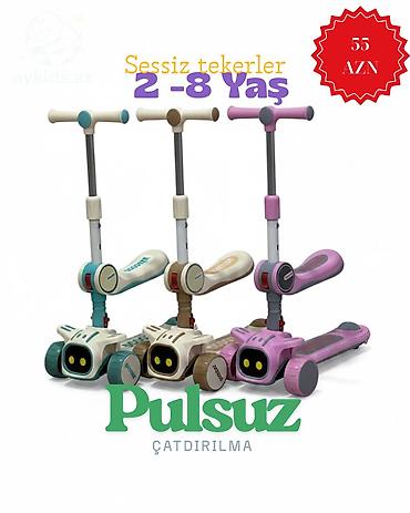 Samokatlar: 🚗💨 Oturacaqlı Scooter – həm sür, həm otur rahatlıqla! Uşaqlar üçün — 1