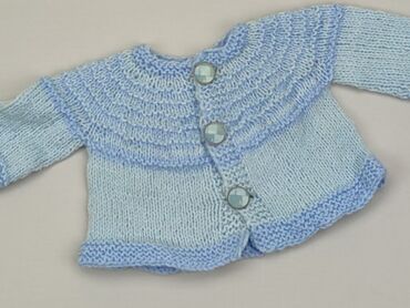 sweterek błękitny: Cardigan, 0-3 months, condition - Very good