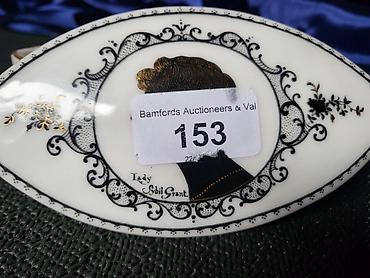 pehar za poklon: Satula engleska unikatna 1930 do 1950 g.Crown Staffordshire aukcijski — 7