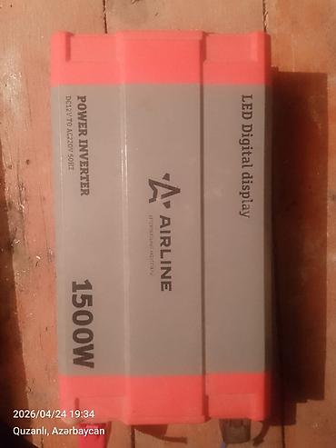 12 v 220 v dönüştürücü: AIRLINE API-1500-08 güc çeviricisi (inverter) - Güc: 1500 W - Giriş — 1