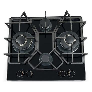 wok: Газовая печь, Midea, Новый, Встраиваемая, цвет - Черный, Полная оплата — 1