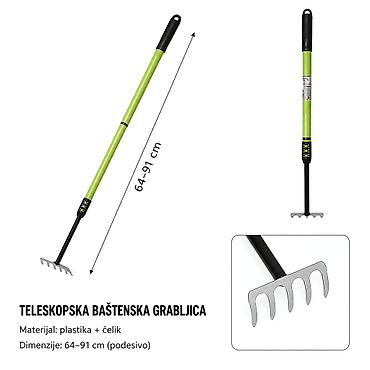 KMT Plastična teleskopska dugačka drška sa 5 zubaca 2382127