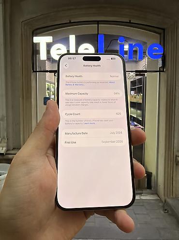 apple barter: IPhone 15 Pro Max, 256 GB, Natural Titanium, Zəmanət, Kredit, Simsiz şarj — 5
