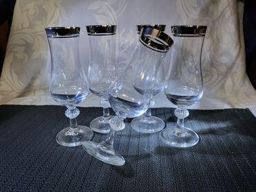Ostali antikviteti: Case kristal 1960g+ za vino italijanske. Kristalne case,perfektne,sve — 6