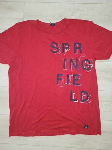 burberry majica: Men's T-shirt Springfield, 3XL (EU 46), bоја - Crvena
