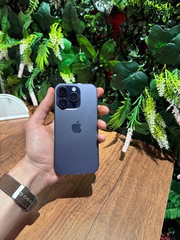 Apple iPhone: IPhone 14 Pro, 256 GB, Deep Purple, Zəmanət, Barmaq izi, Simsiz şarj