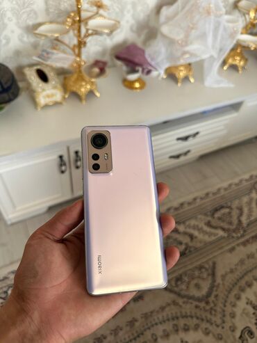телефоны бу редми: Xiaomi, 12, Колдонулган, 256 ГБ, түсү - Кызгылт көк, 2 SIM