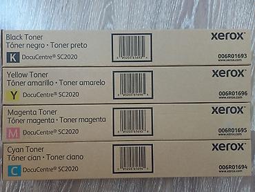 Ofis avadanlığı: Xerox DocuCentre SC2020 üçün orijinal tonerlər. Rənglər: Black, Cyan — 1