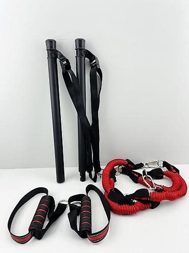 Спорт и отдых: №: 17489 Məhsulun adı: Pilates çubuğu, metal, qara/qırmızı Brend: No — 4