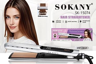 утю: Утюжок для волос Sokany, Стандартный, Керамическое, 210 °С and more — 1