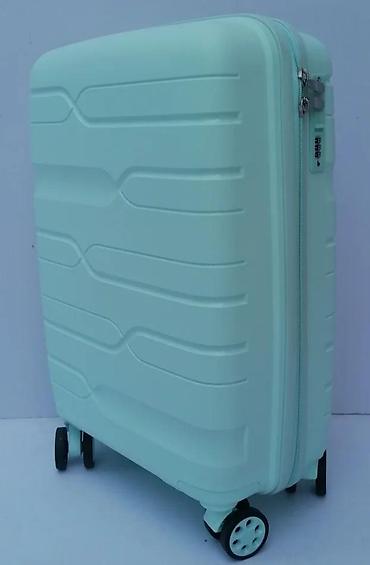 Putni koferi i torbe: Tvrdi kofer na točkiće – mint zelena boja - Materijal: lagana tvrda — 7