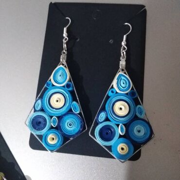 Minđuše: Pirsing, Handmade, Materijal: Epoksi smola — 3