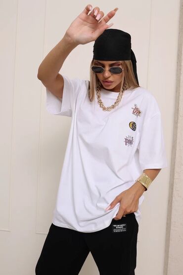 женские летние футболки: Футболка, Кытай, Пахта, Жаңы, 3XL (EU 46), M (EU 38), L (EU 40)