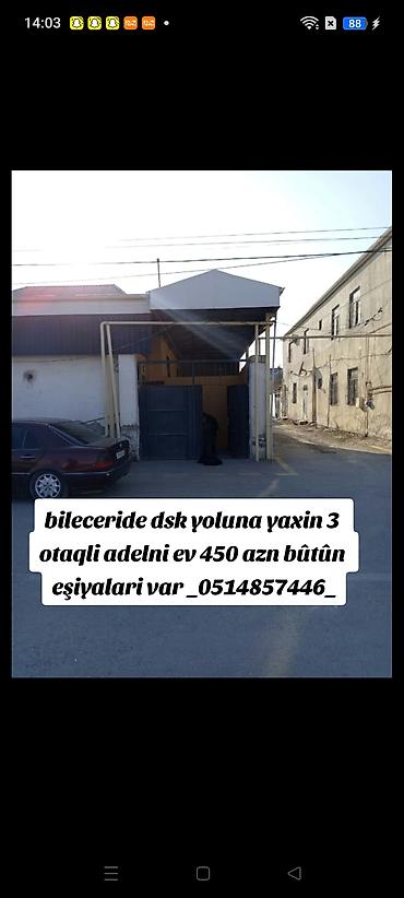 maştagada ev: 80 kv. m, 3 otaqlı, Kombi, Qaz, İşıq — 1