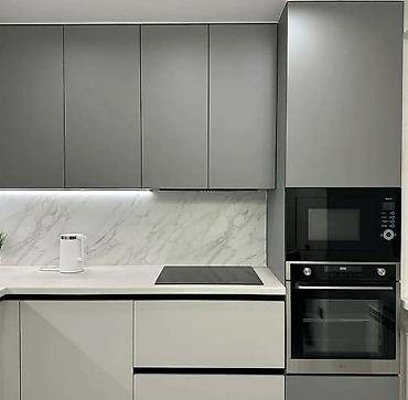 silver kitchen: Кухонный гарнитур, Новый, цвет - Серый — 2