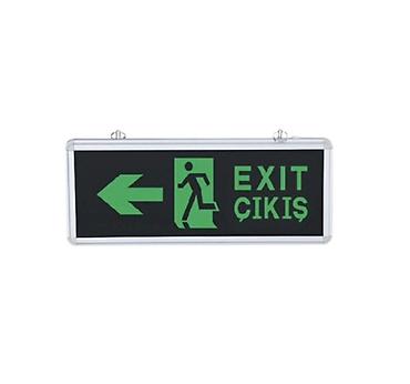 Reklam lövhələri: Fövqəladə çıxış işıq lövhəsi – “EXIT/ÇIKIŞ” yazılı, sol istiqamət oxu — 1