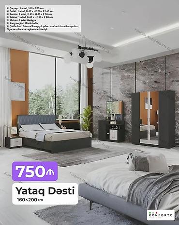 Yataq Dəsti – 160×200 sm Tərkibi və ölçülər: - Çarpayı: 1 ədəd lalafo.az -da Yataq Dəsti – 160×200 sm Tərkibi və ölçülər: - Çarpayı: 1 ədəd