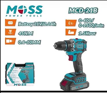 на аккумуляторе: Шуруповерт МОSS Аккумуляторная дрель шуруповёрт MOSS MCD-21B — 1