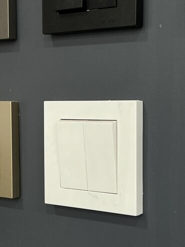 меняю на 07: Двухклавишный настенный выключатель света. - Тип: механический